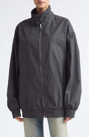 Maison Margiela Cotton & Nylon Sports Jacket in Anthracite Grey at Nordstrom, Size Medium