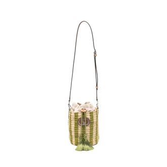 Valentino Garavani Bucket Bags, female, Multicolor, Size: ONE SIZE VLogo Signature Small Raffia Bucket Bag