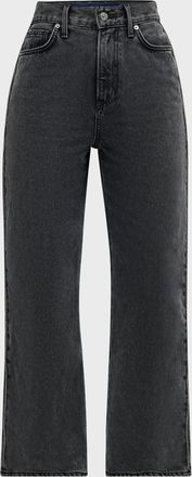 Veronica Beard Dylan High-Rise Straight Ankle Jeans