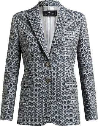 Etro Blazer con effetto jacquard - Blu