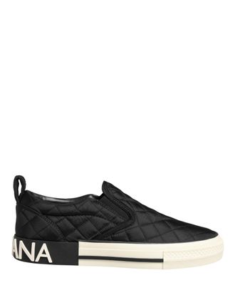 Dolce & Gabbana Quilted Canvas Slip-On Sneaker - Black