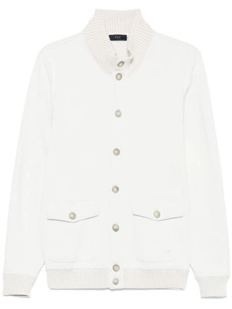 Fay jersey bomber jacket - men - Polyamide/Cotton - 50 - Neutrals