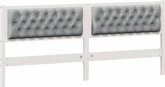 vidaXL Cabecero Otro Y Gris Claro 200 Cm Madera Maciza De Pino Vidaxl