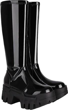 Generic Womens Pointed Toe Knight Boots Belt Buckle Thin Heel Long Shoes