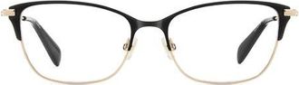 Kate Spade New York lidia 54mm rectangular reading glasses in Black at Nordstrom