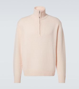 Allude Half-zip cashmere sweater