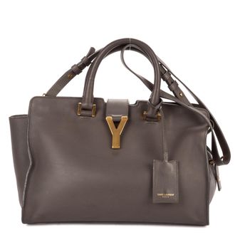 Saint Laurent Pre-owned Womens Small Cabas ChYc Tote Shoulder Bag - Grey - One Size