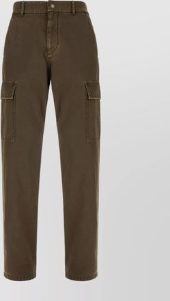 Burberry cargo belted trousers flap pockets