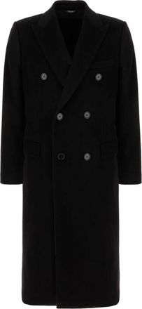 Dolce & Gabbana Wollen Overjas - Heren - Mantel - Zwart - M - Wol - Jassen