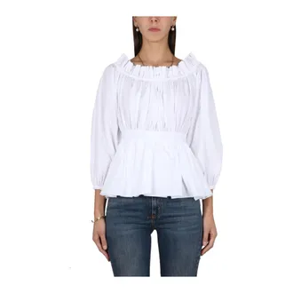 Alexander McQueen Dames, Blouses & Shirts, Wit, Maat: XS