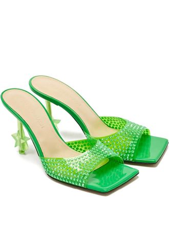 Mach & Mach Star crystal-embellished heeled sandals - Green