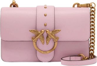 Pinko Love Bag One Mini - Dames - Schoudertassen - Roze - ONE Size - Katoen - Tassen
