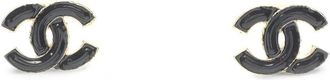 Chanel 1986-1988 Coco Mark earrings - Black