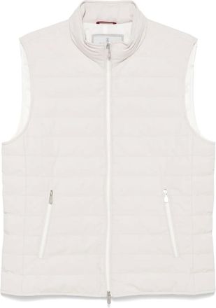 Brunello Cucinelli Gilet a collo alto - Grigio