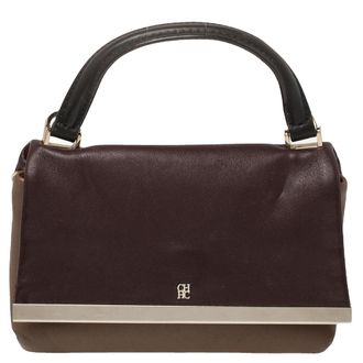 Carolina Herrera Brown Leather Top Handle Bags