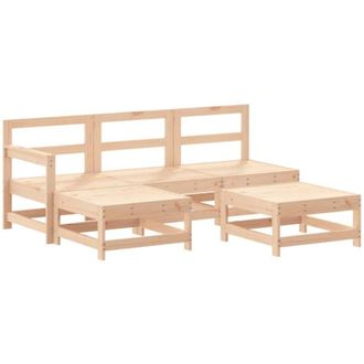 vidaXL 5 Piece Garden Lounge Set Solid Wood Pine vidaXL