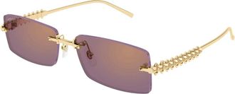 Cartier Sunglasses, unisex, Yellow, Size: 57 MM Clash Sunglasses