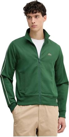 Lacoste Paris Piqu&eacute; Ritshuis Jas - Heren - Vesten met rits - Groen - 3XL - Katoen - Hoodies & sweatvesten