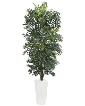 Nearly Natural 7Ft Areca Artificial Tree In Tower Planter