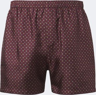Saint Laurent Shorts de sarga de seda estampados