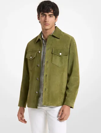Michael Kors Suede Shirt Jacket