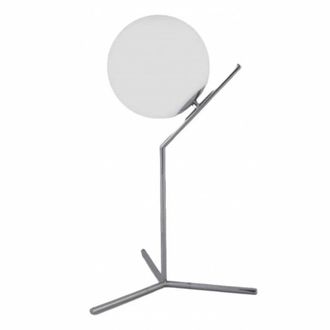 Trade Shop Trade Shop - Lampada Scrivania Ramo Con Sfera E27 Argento Lucido Luce Tavolo Minimal Led 10236