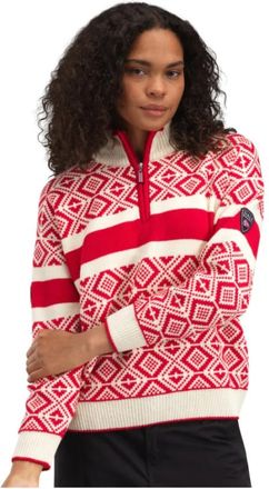 Dale of Norway Team Norway Cortina Sweater - Dames - Coltruien - Rood - S - Wol - Truien & Vesten