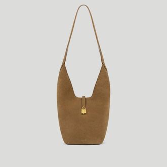 DeMellier The Siena Crossbody in Tobacco Suede Leather Crossbody bag