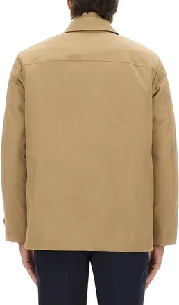 Fay Double Front Polyester Jacket - Beige