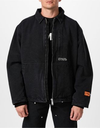 Heron Preston Mens Ctnmb Canvas Padded Jacket Black Clothing > Coats &