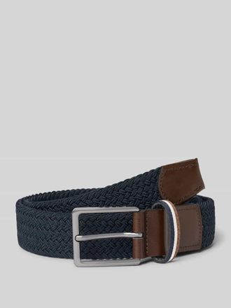 Bugatti G&uuml;rtel in Flecht-Optik mit Dornschlie&szlig;e in Dunkelblau, Gr&ouml;&szlig;e 100