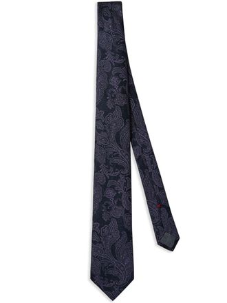 Brunello Cucinelli Cravatta con effetto jacquard - Viola