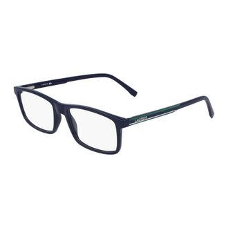 Lacoste Eyeglasses Rectangle Full Rim, Blue Frame And Clear Demo Lenses Lens L2858N424