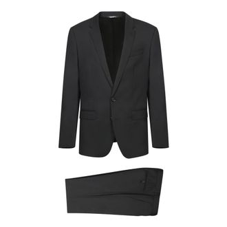Dolce & Gabbana Single Breasted Suits, male, Black, Size: XL Black Suit for Men Stylish