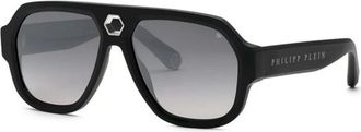Philipp Plein Authentieke Bril met Topkwaliteit - unisex - Zonnebrillen - Zwart - 58 MM - Accessoires