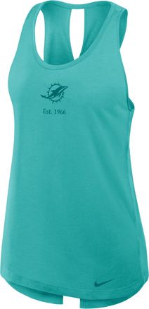 Nike Miami Dolphins Established Nike Womens Dri-FIT NFL Tank Top in Blue | 01D53LQ9P-2JF
