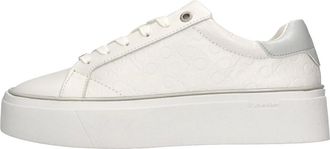 Calvin Klein Sneakers Wit - Dames - Sneakers - Wit - 39 EU - Leer - Schoenen