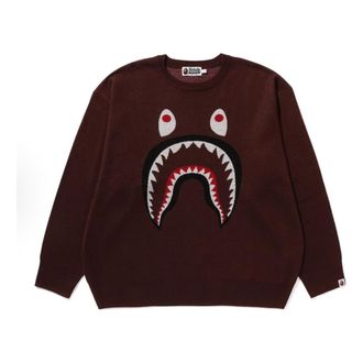 A Bathing Ape Shark Jacquard Sweater Brown 1J80-120-006-BRW