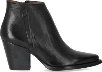 Duccio del Duca Texan Enkelboot - Dames - Cowboylaarzen - Zwart - 38 EU - Leer - Schoenen