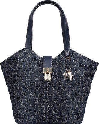 True Religion Horseshoe Denim Charm Tote