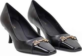 Ferragamo Womens Bria 60Mm Patent Leather Cap-Toe Pumps In Black