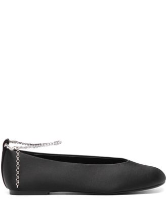 Stine Goya Reelo satin ballerina shoes - Black