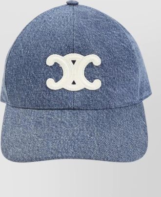 Celine denim triomphe baseball cap