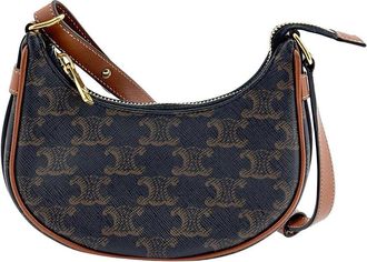 Celine Celine Black Triomphe Canvas Mini Ava Bag (Authentic Pre-Loved)