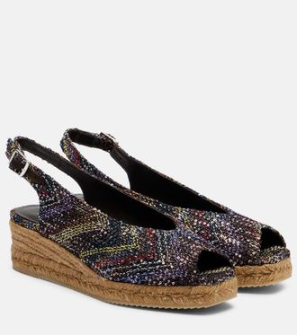Missoni Joy 30 sequined espadrille wedges