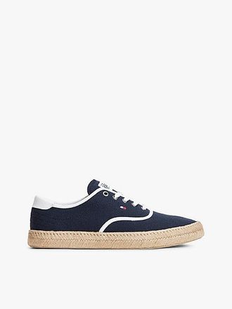 Tommy Hilfiger Canvas Espadrille Hybrid Trainers With Linen