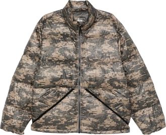 St&uuml;ssy Jack met camouflageprint en rits - Groen