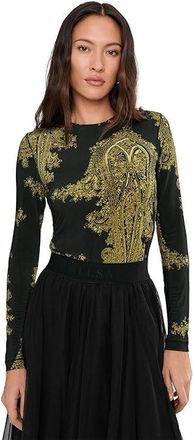 AllSaints Katlyn Top Womens Clothing Ella Black : UK 16 (US Womens 12), Viscose