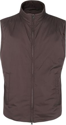 Herno Gilet con zip - Marrone