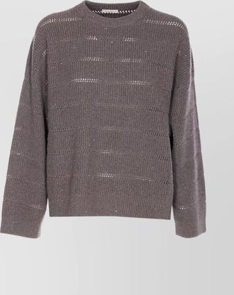 Brunello Cucinelli cashmere wool sequin crewneck jumper